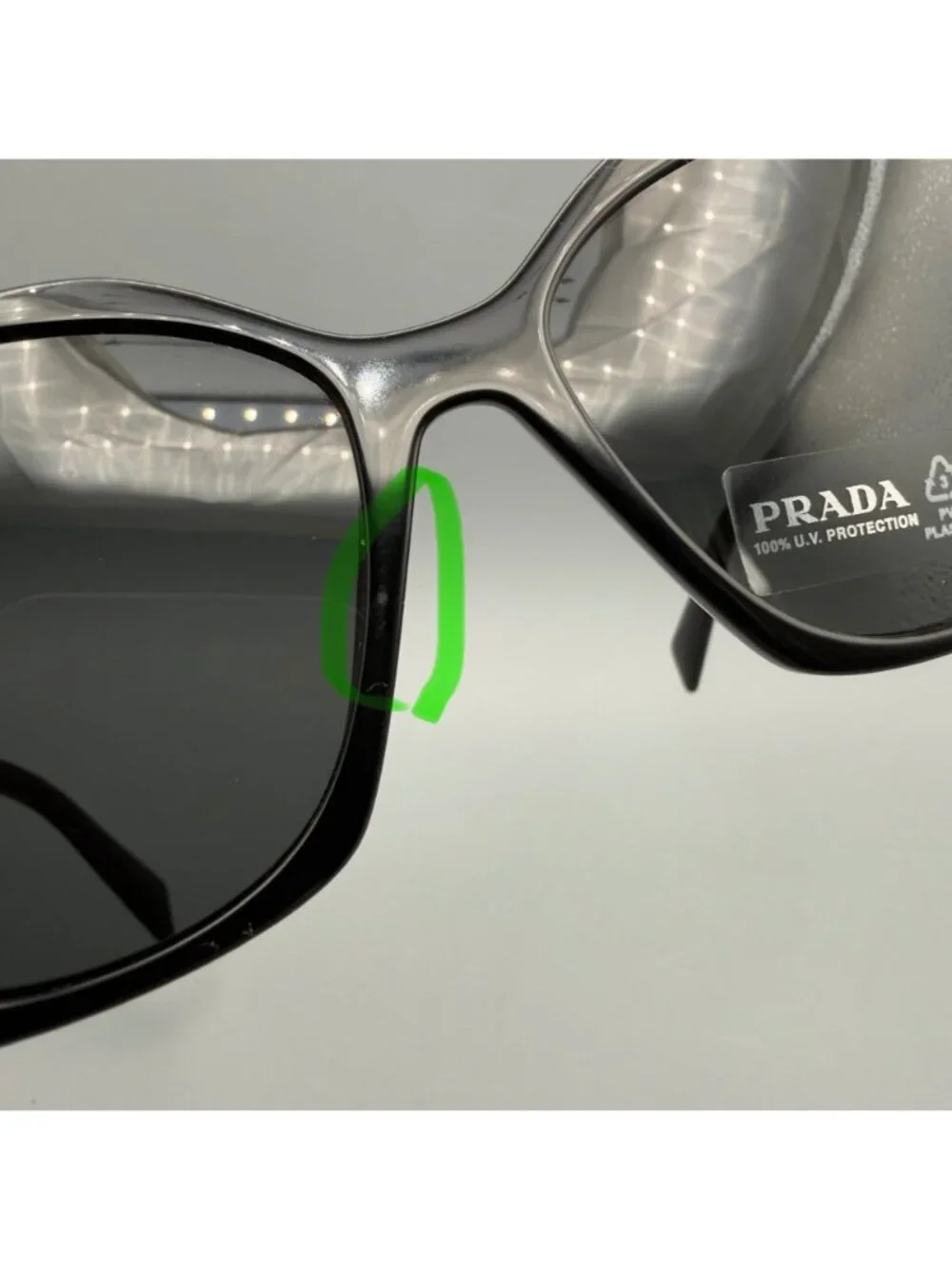 Prada PR 19ZS 1AB5S0 Sunglasses Black Dark Grey Lens 55 17 145 3N - Picture 5 of 13